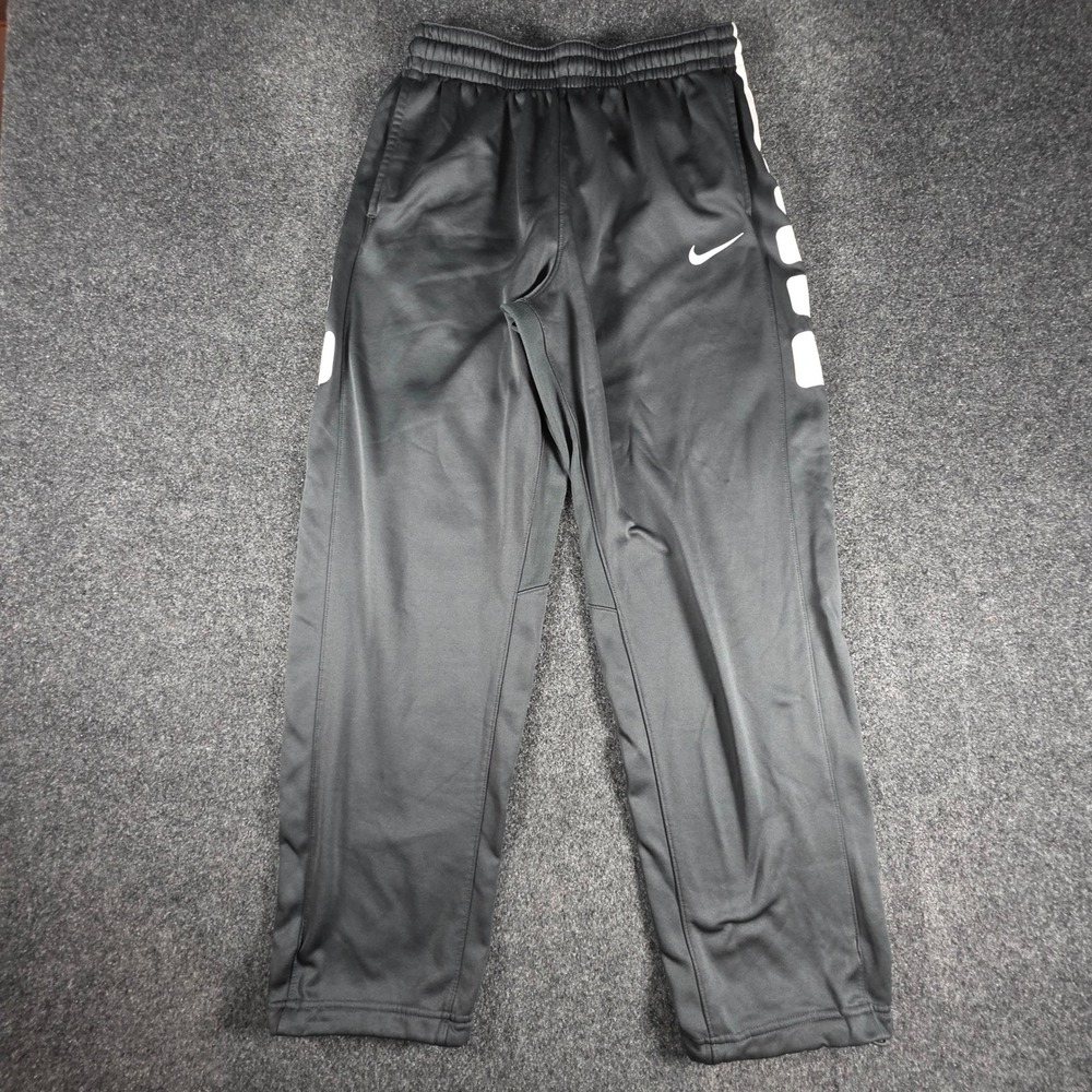 Nike Elite Therma Fit Basketball Pants Mens Large Black 835384-061 Fleece Sweats